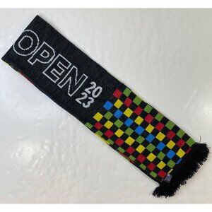 Ebay Open 2023 Scarf With Colorful Checkered & Striped Design